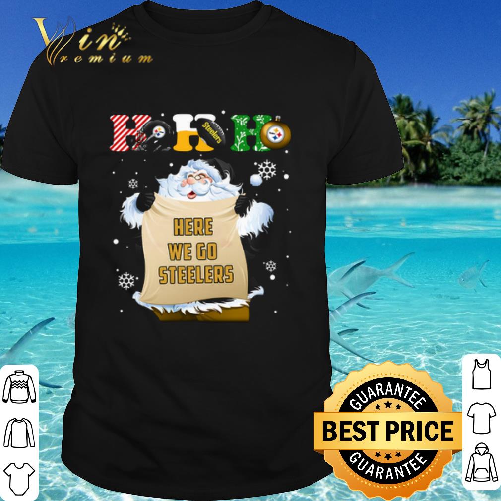 Pretty Santa Steelers Hohoho Here We Go Steelers Christmas shirt 6