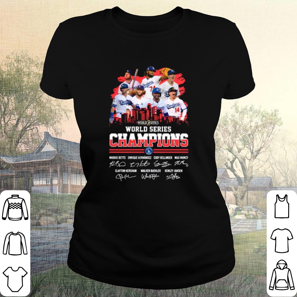 Top Los Angeles Dodgers 2020 World Series Champions Signatures shirt 2 Top Los Angeles Dodgers 2020 World Series Champions Signatures shirt 2