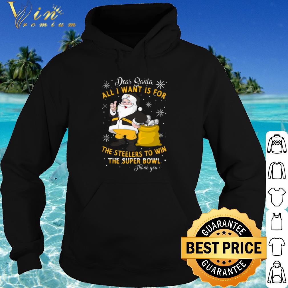 Pretty Dear Santa All I want is for the Steelers to win the super bowl shirt