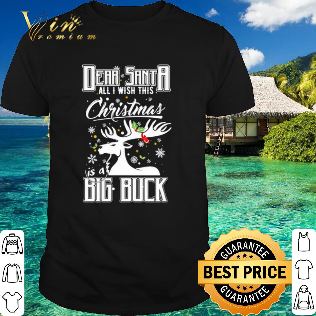 Pretty Dear Santa all I wish this Christmas is a big buck Christmas shirt 7