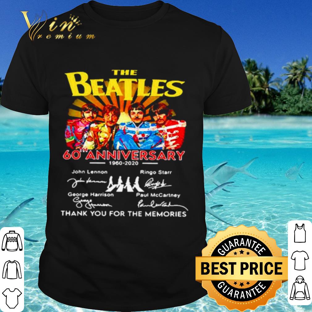 Pretty The Beatles English Rock Band 60th Anniversary 1960 2020 Signature shirt 6