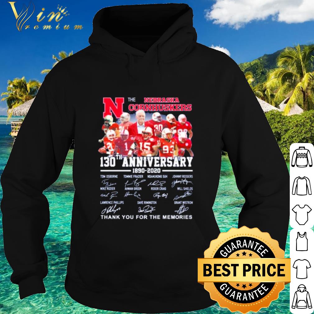 Original The Nebraska Cornhuskers Anniversary Signature Thank The Memories shirt