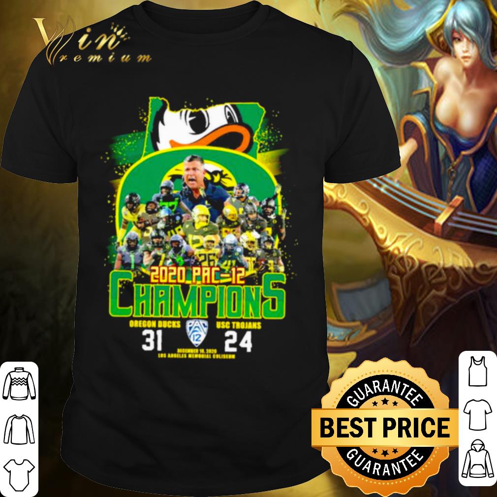 Original 2020 Pac 12 Champions Oregon Usc Trojans 31 24 shirt 7