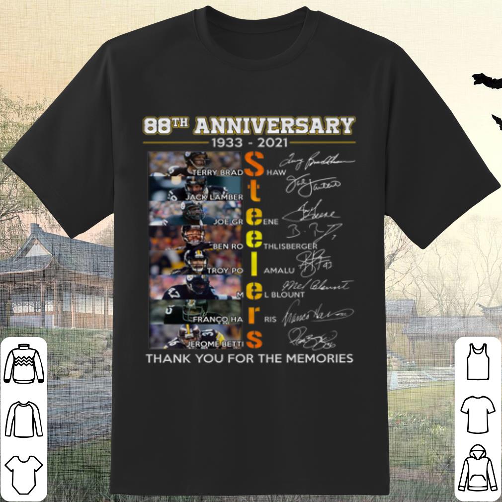 Top 88Th Anniversary 1933 2021 Steelers thank you for the memories shirt 6