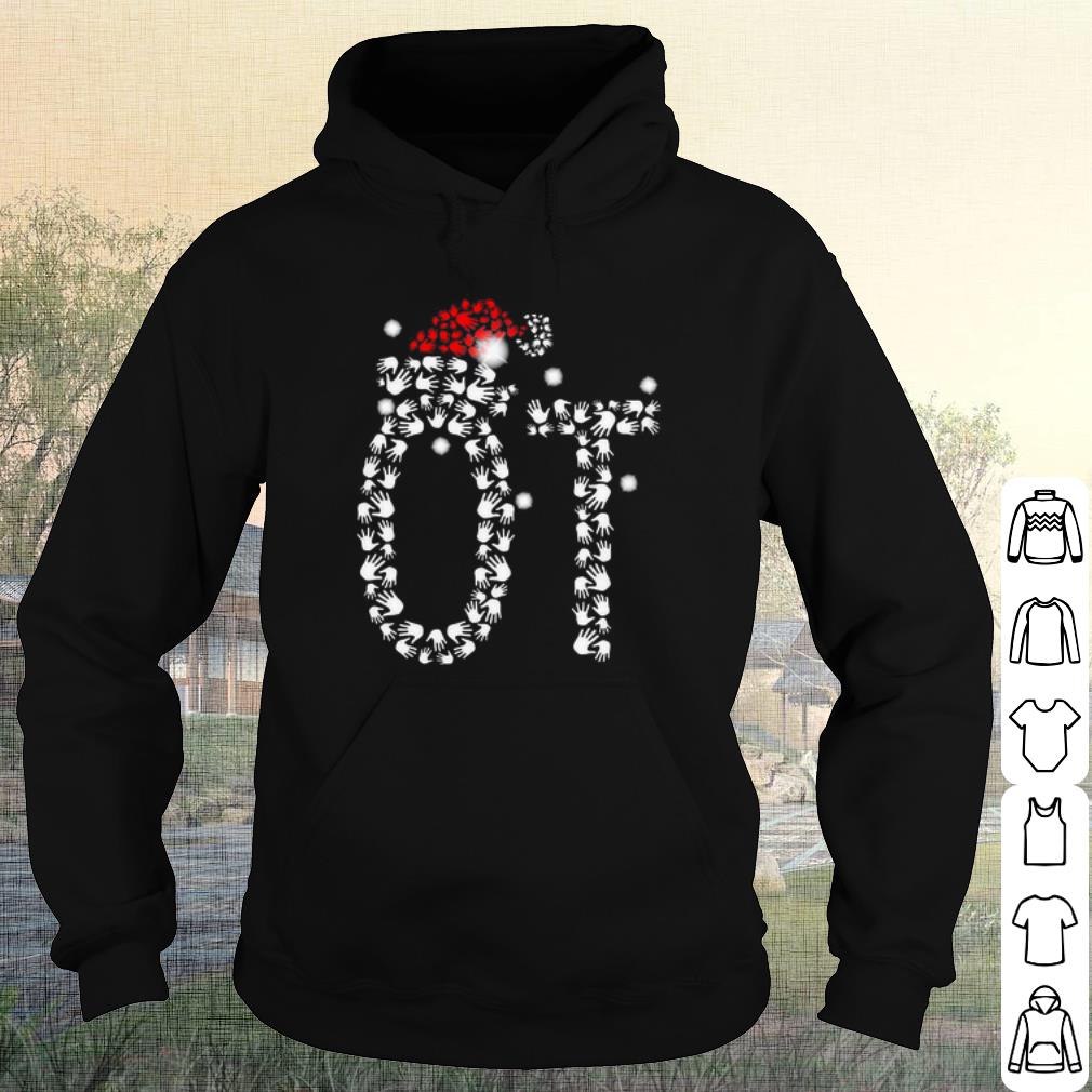 Original Occupational Therapist Santa Hat Christmas shirt