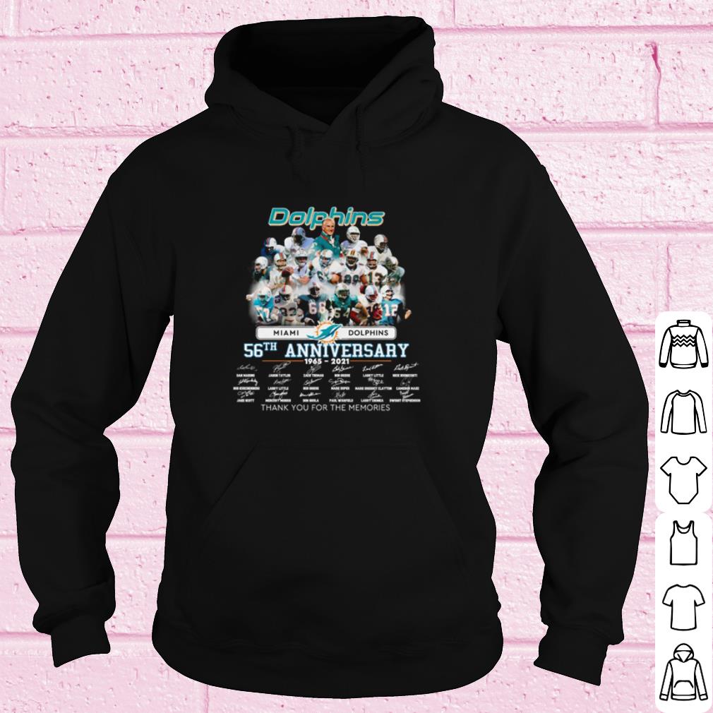 Pretty Miami Dolphins 56th Anniversary Thank You For The Memories Signature shirt
