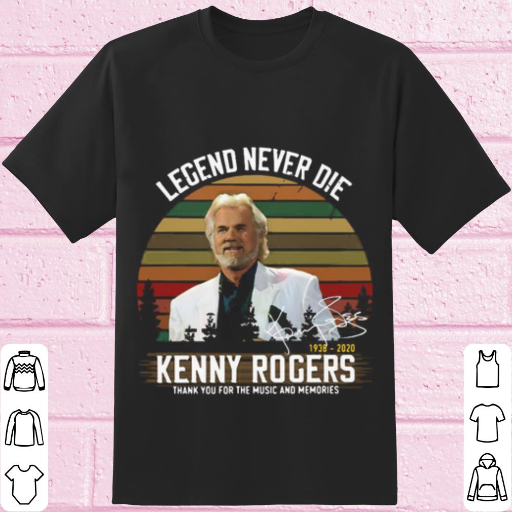 Pretty Legends Never Die Kenny Rogers Thank You For The Memories Signature shirt 7