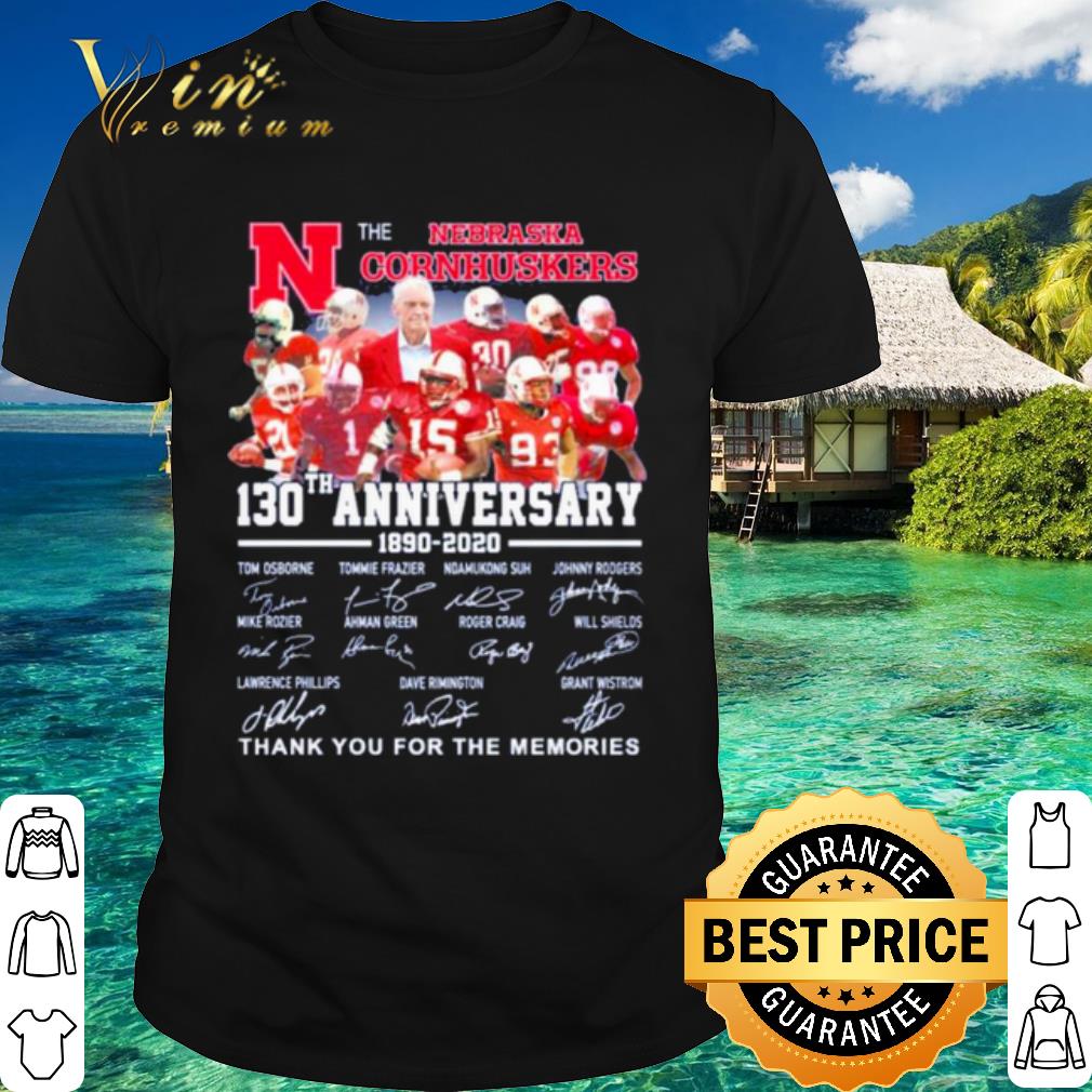 Original The Nebraska Cornhuskers Anniversary Signature Thank The Memories shirt 6