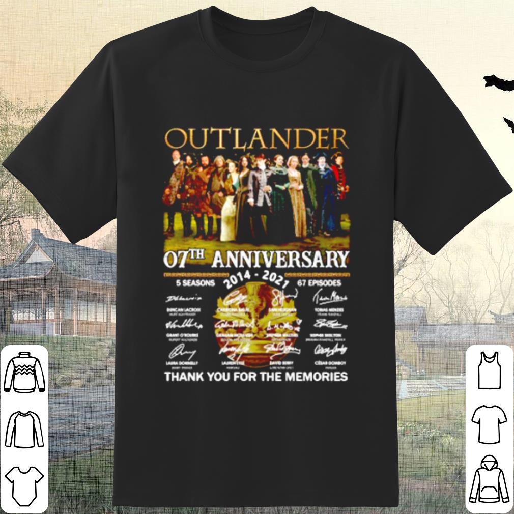 Top Outlander 07th Anniversary 2014 2021 Thank The Memories Signature shirt 6