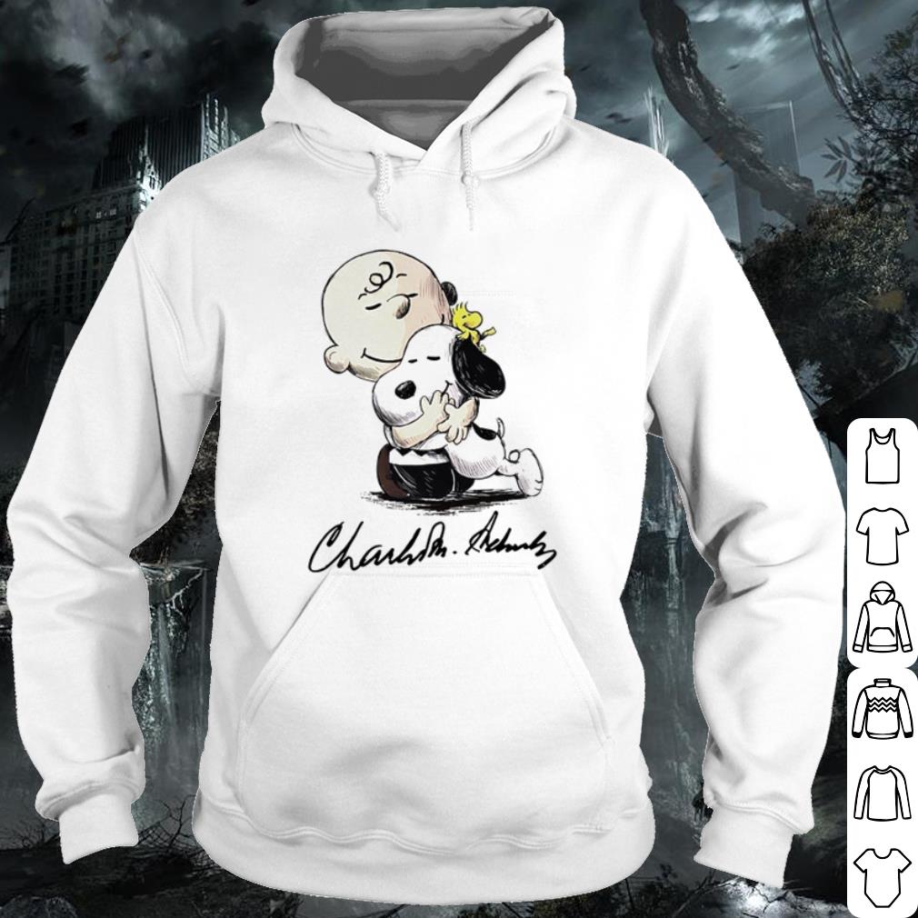 Original Charlie Brown hug Snoopy signature shirt