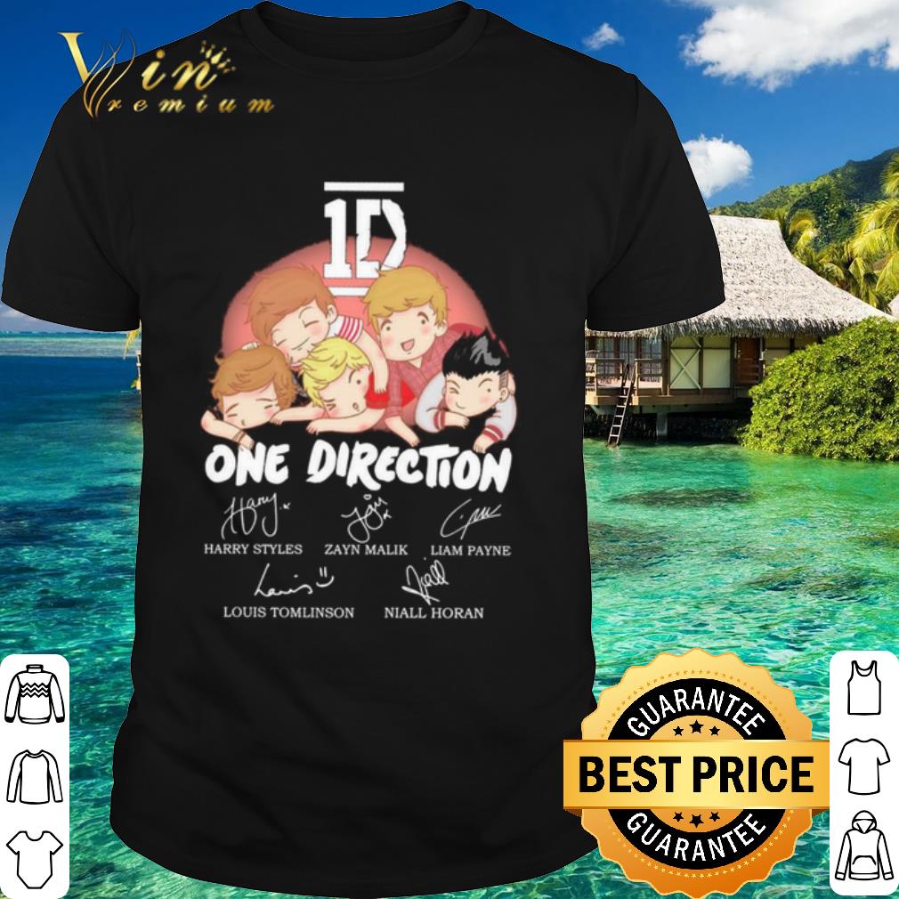Cool 1D one direction chibi signature shirt 6