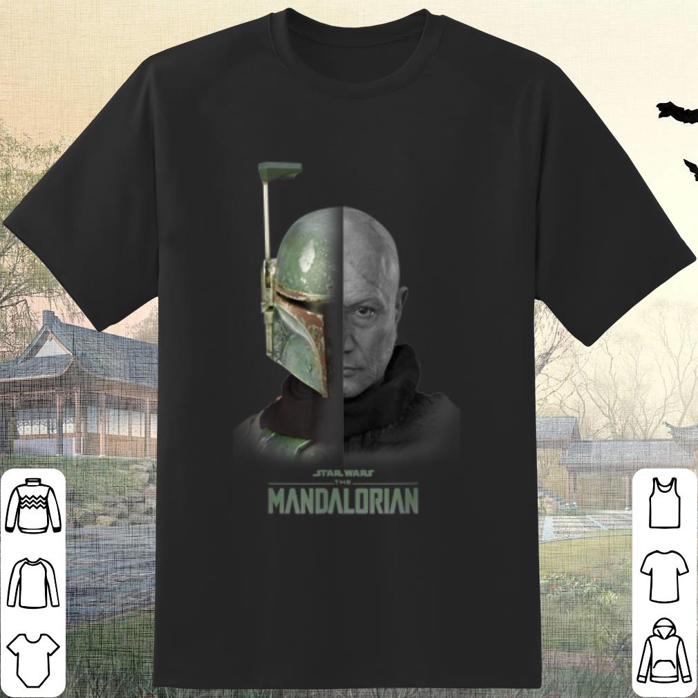 Top Star Wars The Mandalorian Boba Fett Split Face shirt 7