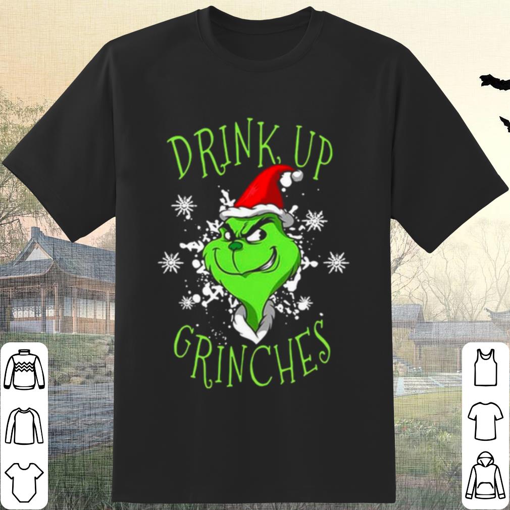 Top The Grinch Hat Santa Drink Up Grinches Christmas shirt 7