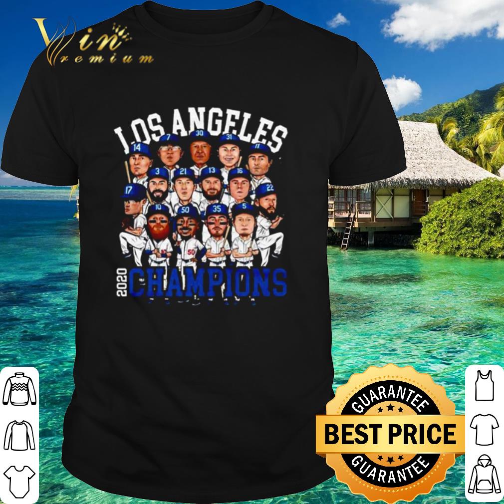 Pretty Los Angeles Dodgers 2020 Champions Players Chibi shirt 7