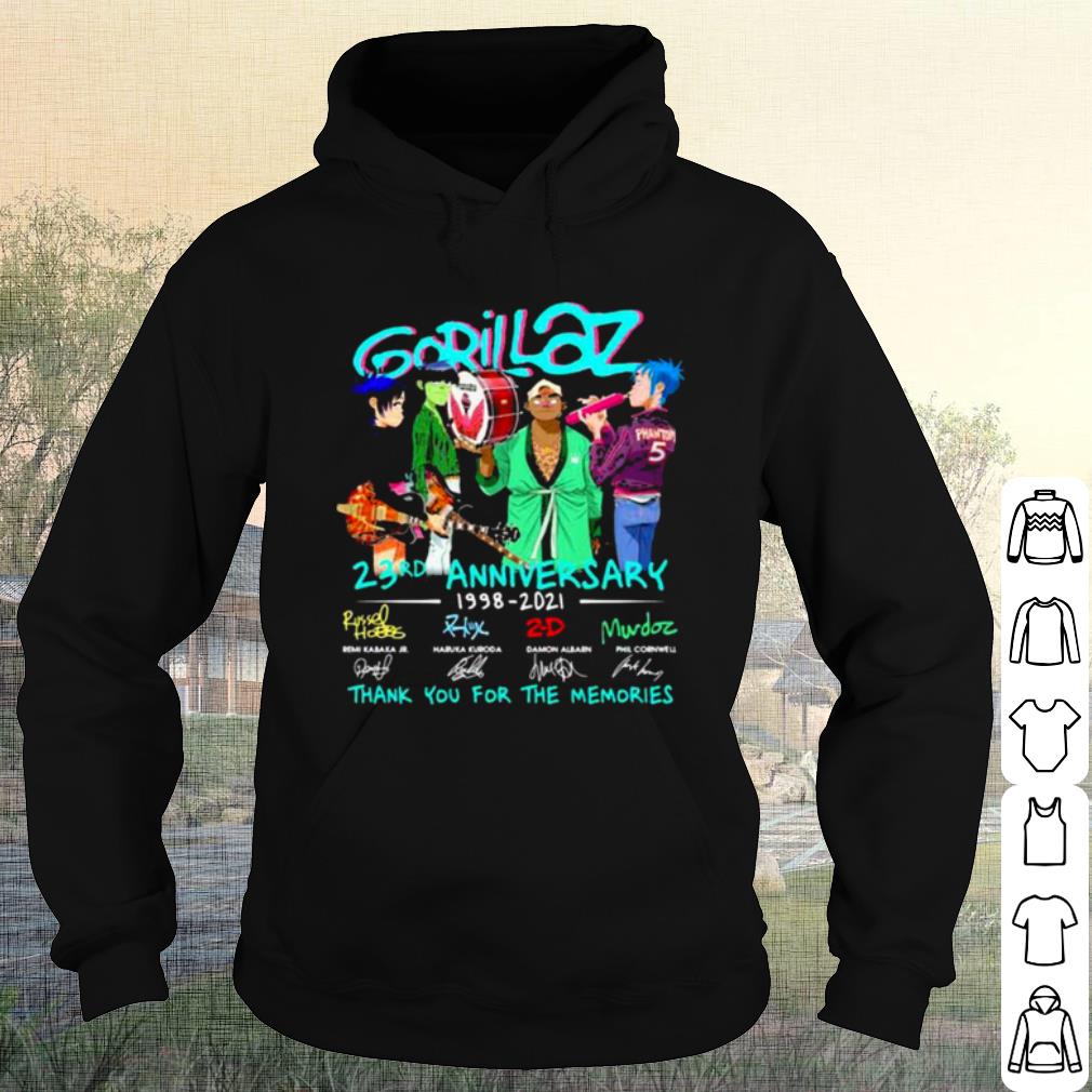 Top Gorillaz 23rd Anniversary 1998 2021 Thank You The Memories Signature shirt