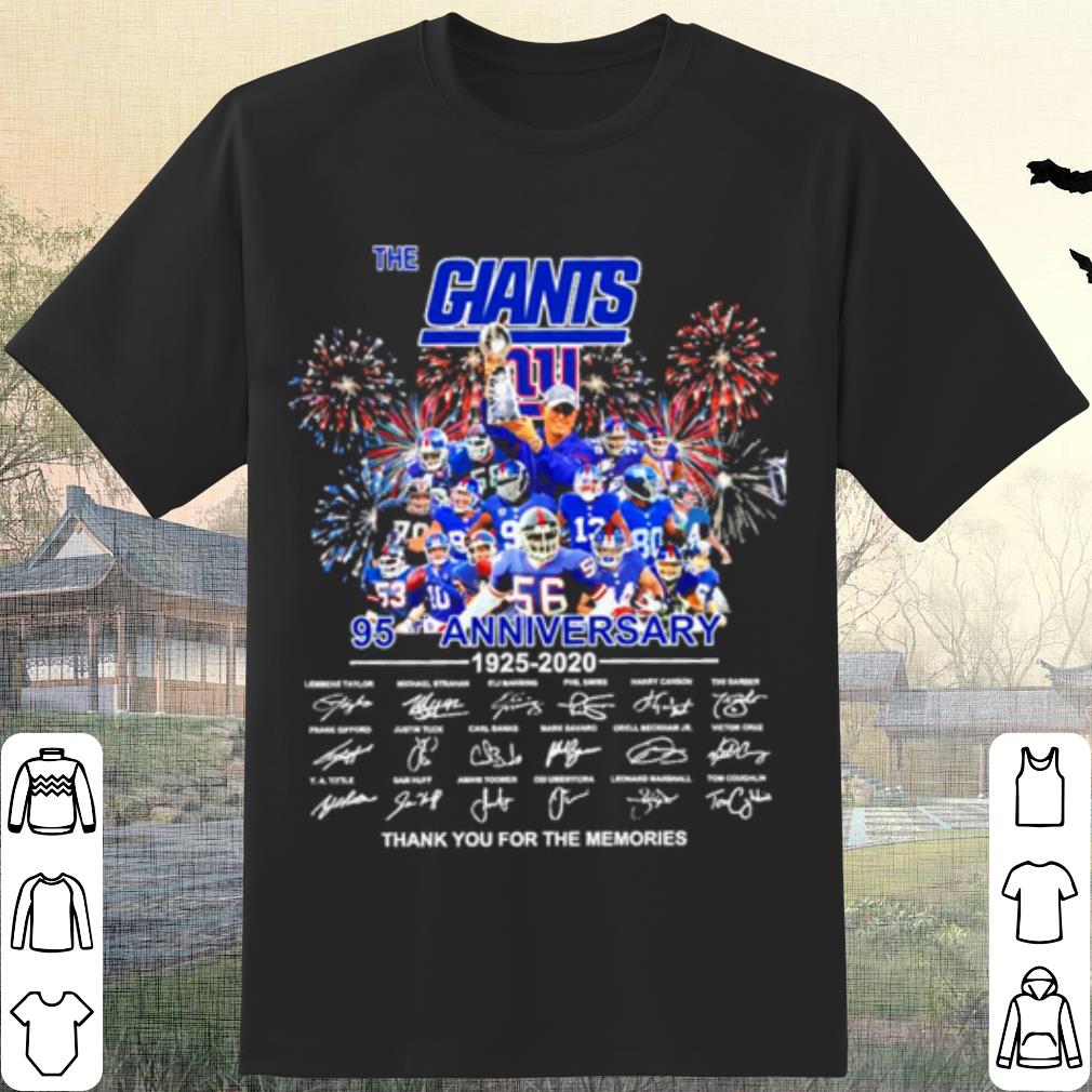 Original The giants 95 anniversary 1925 2020 thank the memories new year 2021 shirt 6