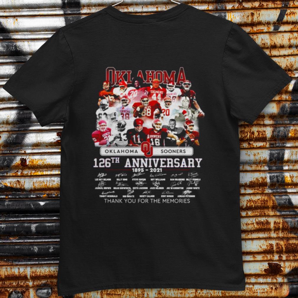 Pretty Oklahoma Sooners 126th Anniversary Thank You For The Memories Signature shirt 7