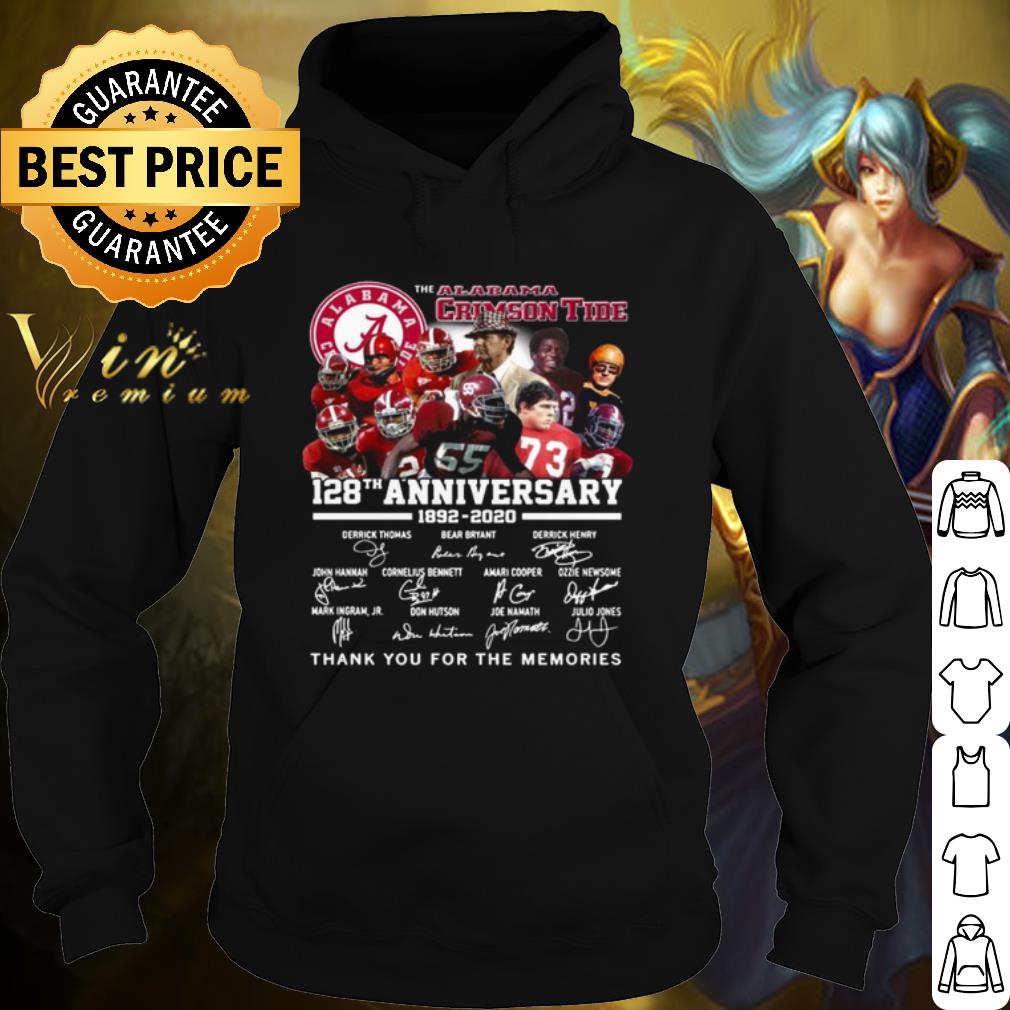 Original The Alabama Crimson Tide 128th Anniversary Thank Memories Signatures shirt 10 Original The Alabama Crimson Tide 128th Anniversary Thank Memories Signatures shirt