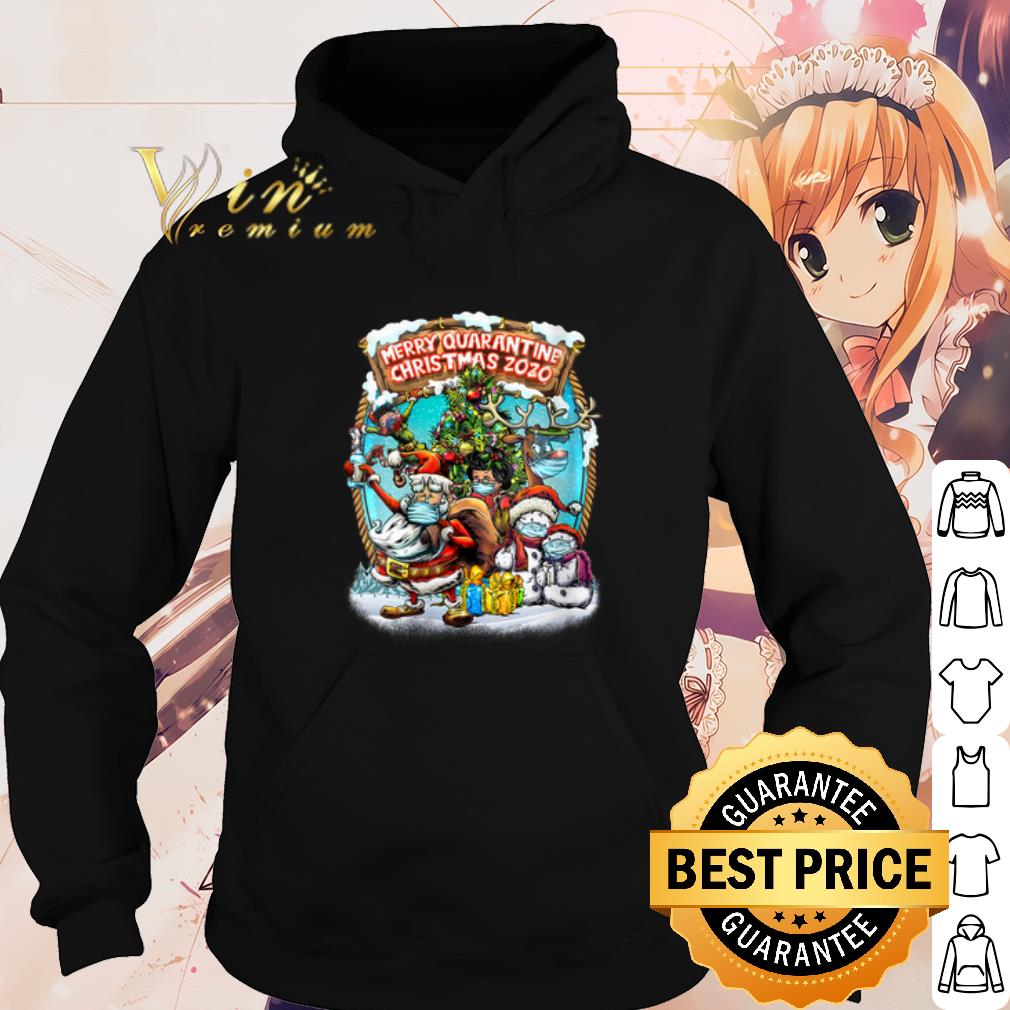 Top Santa Claus Reindeer Merry Quarantine Christmas 2020 shirt