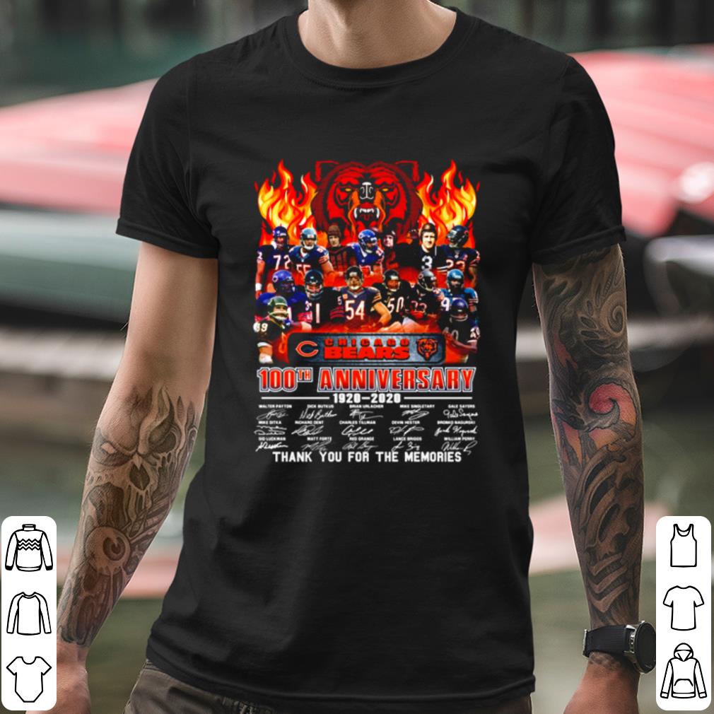 Pretty Chicago Bears 100th Anniversary 1920 2020 Thank You For The Memories shirt 10 Pretty Chicago Bears 100th Anniversary 1920 2020 Thank You For The Memories shirt