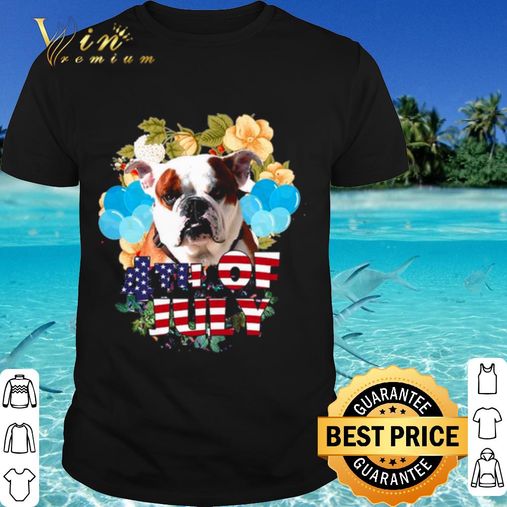 Pretty Pitbull 4th Of Ju American Flag Flower shirt 7