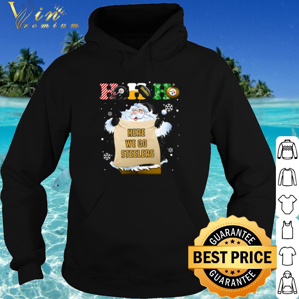 Pretty Santa Steelers Hohoho Here We Go Steelers Christmas shirt