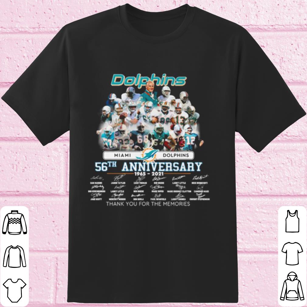 Pretty Miami Dolphins 56th Anniversary Thank You For The Memories Signature shirt 6