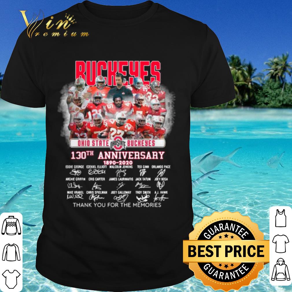 Pretty Ohio State Buckeyes 130th Anniversary Thank The Memories Signatures shirt 7