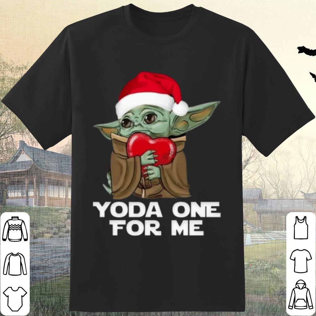 Top Santa Yoda Hug Heart Yoda One For Me shirt 6