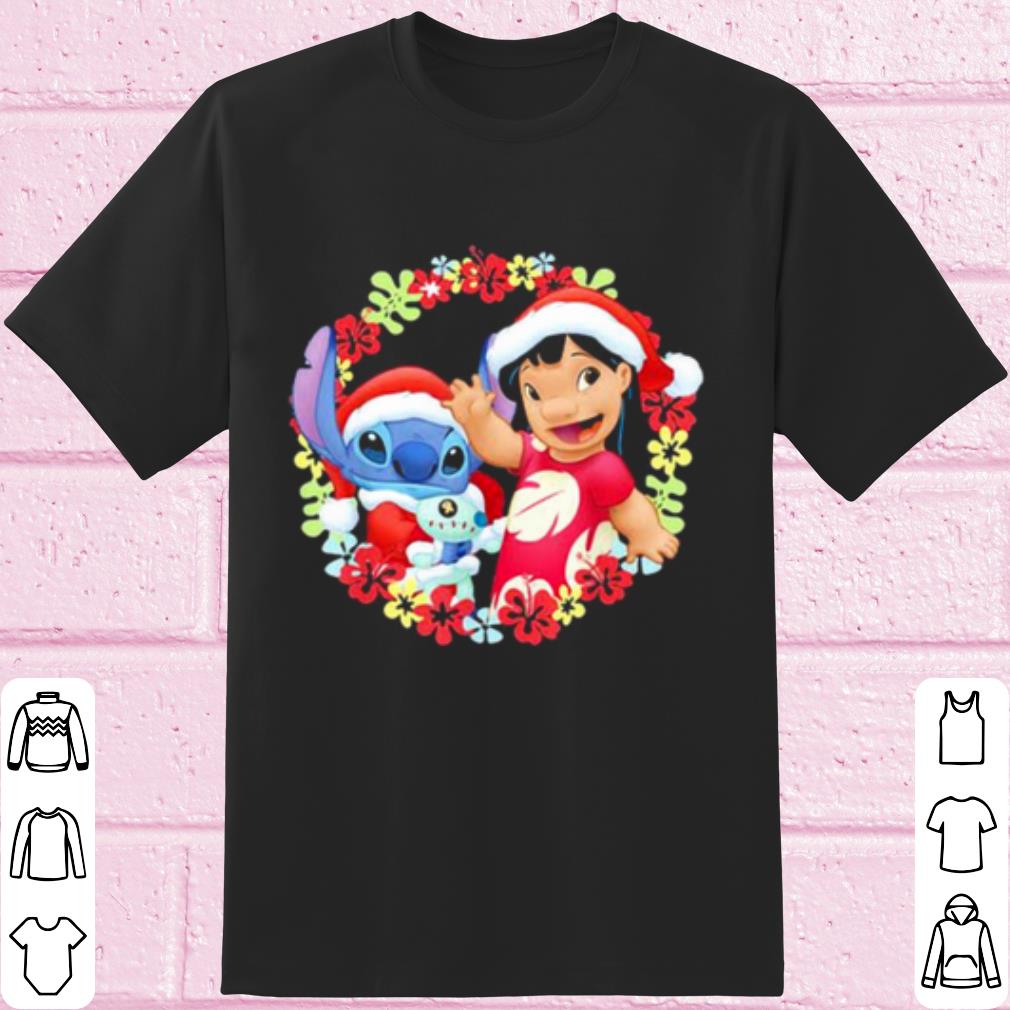 Cool Lilo And Stitch Pajama Santa Claus Christmas shirt 6
