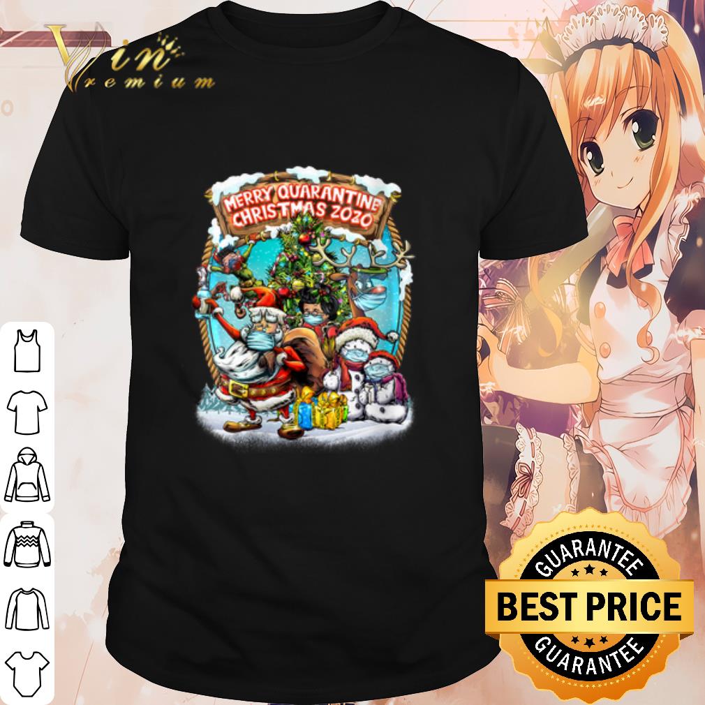 Top Santa Claus Reindeer Merry Quarantine Christmas 2020 shirt 7