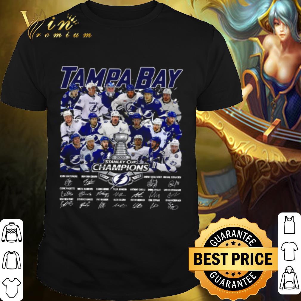 Original Tampa Bay Stanley Cup Champions 2020 Signatures shirt 7
