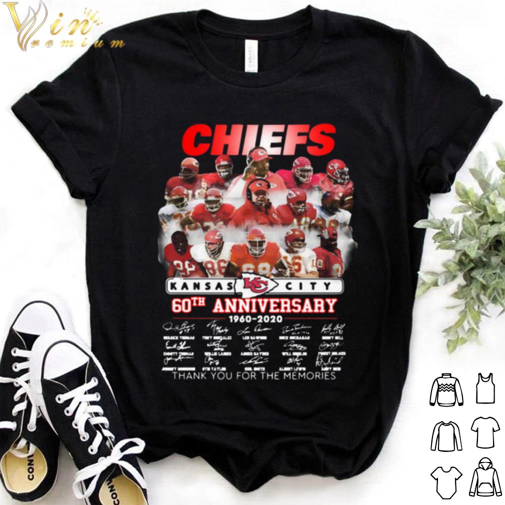 Top Kansas City Chiefs 61st Anniversary 1960 2021 Thank Memories Signatures shirt 6