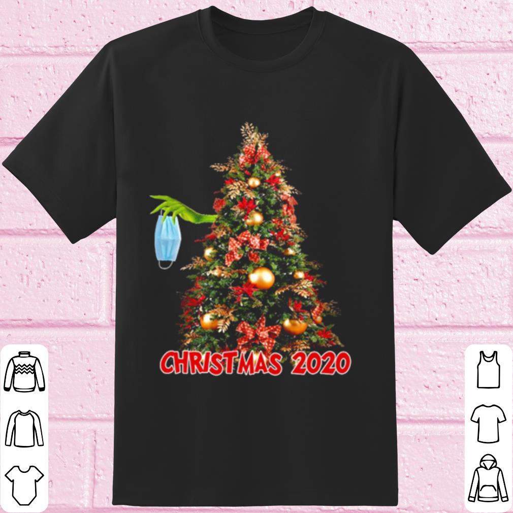 Pretty The Grinch Hand Holding Mask Tree Christmas 2020 shirt 6