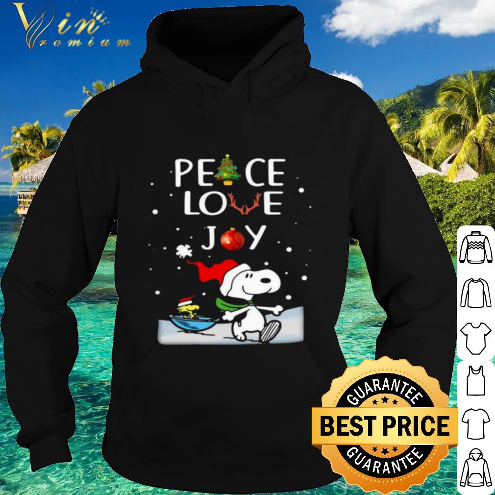Pretty Snoopy peace love joy Christmas shirt