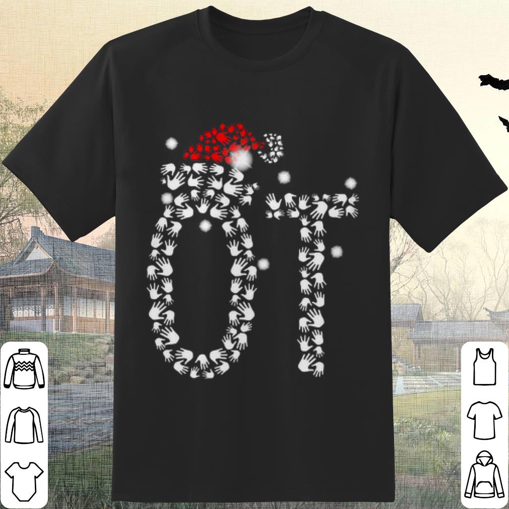 Original Occupational Therapist Santa Hat Christmas shirt 7