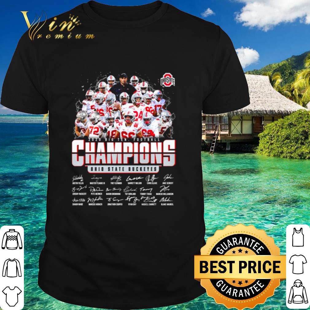 Original Ohio State Buckeyes 2020 Big Ten Football Champions Signature shirt 6