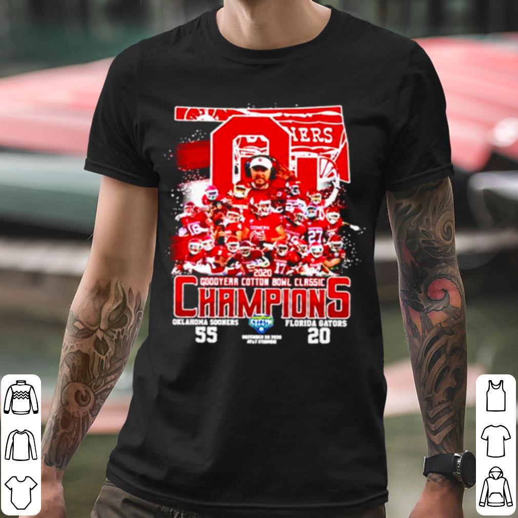 Cool 2020 Oklahoma Sooners Goodyear Cotton Bowl Classic Champions shirt