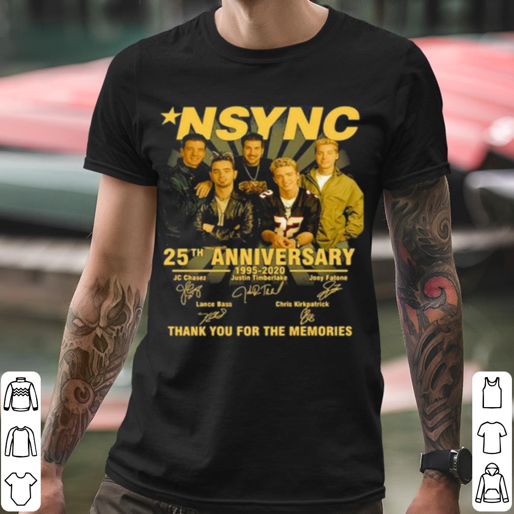 Premium Nsync 25th Anniversary 1995 2020 Thank You For The Memories Signature shirt