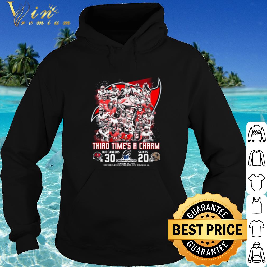 Top Third time's a Charm Buccaneers 30 Saints 20 shirt