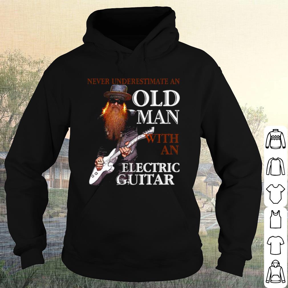 Original Bass Guitar Never Underestimate An Old Man With An Electric Guitar shirt