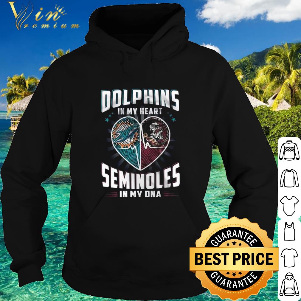 Pretty Dolphins In My Heart Seminoles In My DNA shirt
