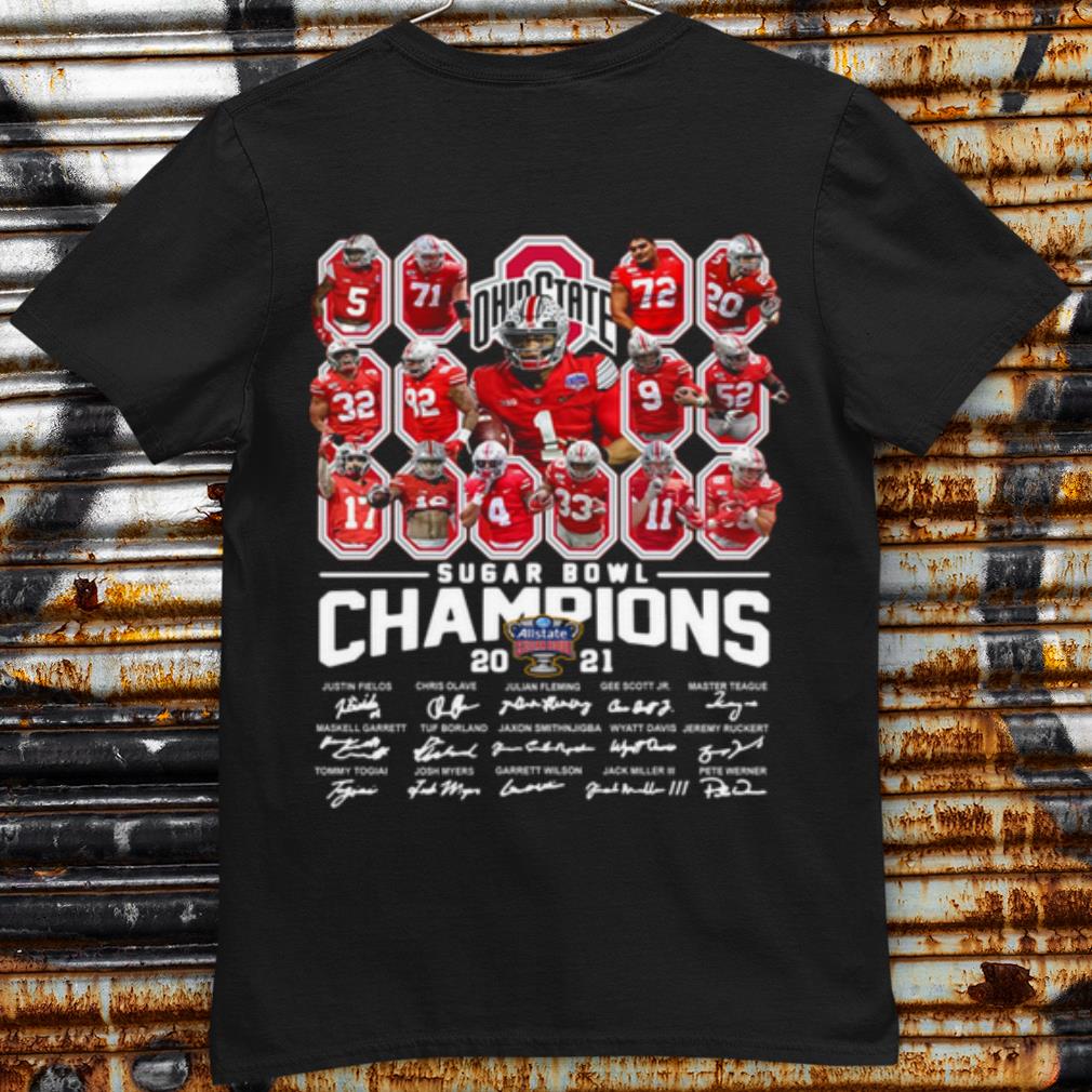 Original Ohio State Sugar Bowl Champions 2021 Signatures shirt 7
