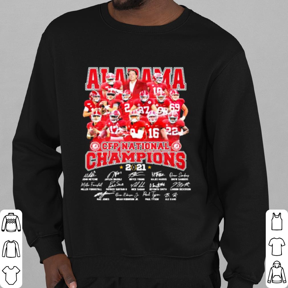Top Alabama Cfp National Champions 2021 Signature Player Team Football shirt