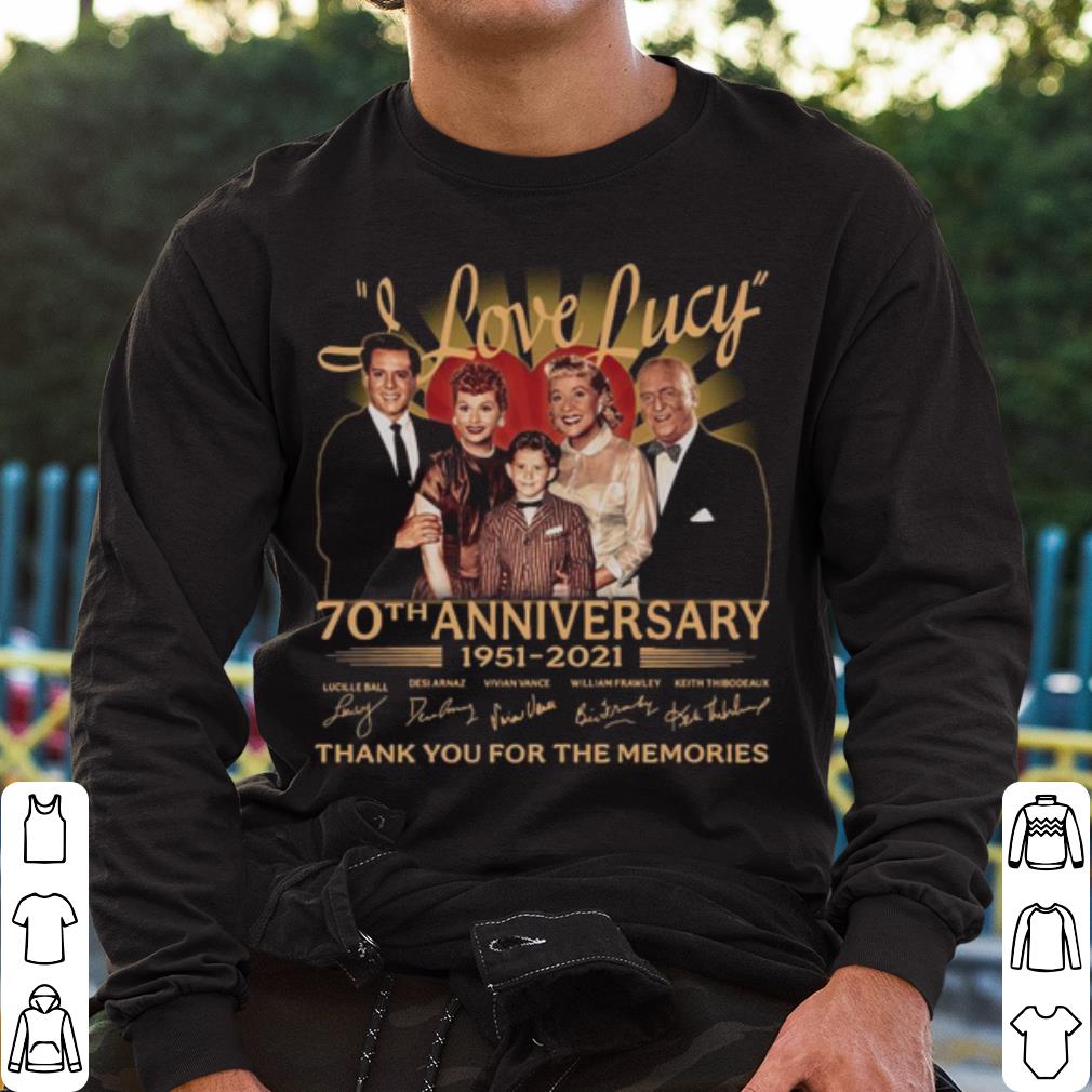 Pretty I Love Lucy 80th Anniversary 1951 2021 Thank The Memories Signatures shirt 2 Pretty I Love Lucy 80th Anniversary 1951 2021 Thank The Memories Signatures shirt 2