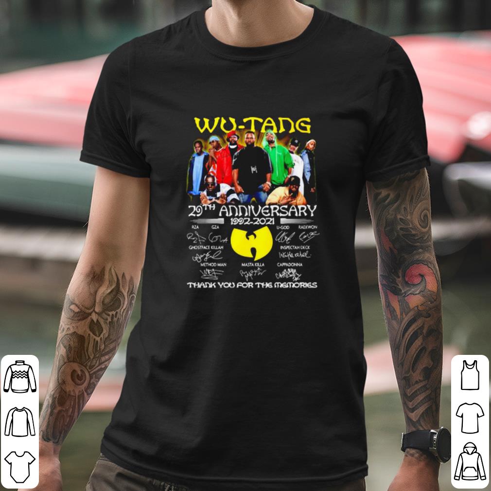 Original 29 Years Of Wu-tang 1992 2021 Thank You For The Memories Signature shirt