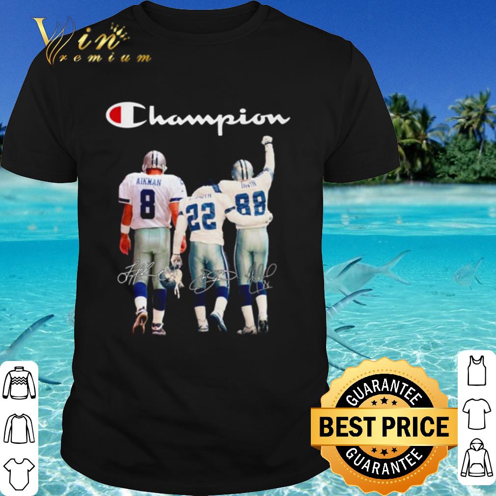 Original Dallas Cowboys Champions Aikman Smith Irvin Signature shirt 7