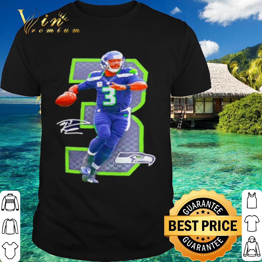 Cool Nfl Seattle Seahawks 3 Russell Wilson Signature shirt 6