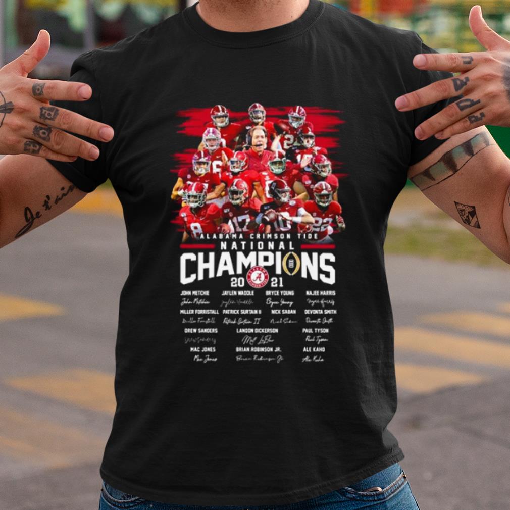 Cool National Champions 2021 Alabama Players Signature shirt 6