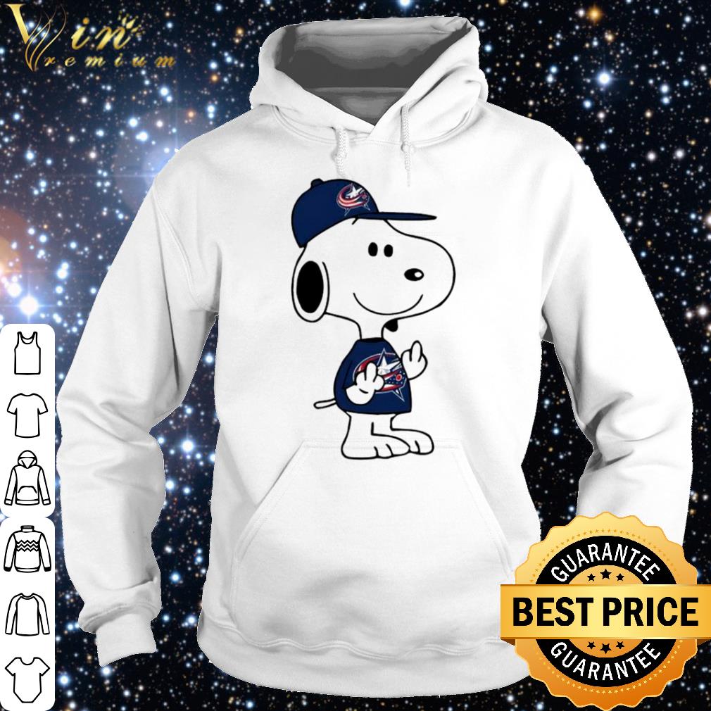 Cool Snoopy Columbus Blue Jackets NHL Double Middle Fingers Fck You shirt
